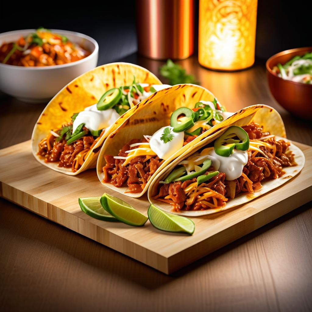 Stunning Fusion Kimchi Tacos Photography