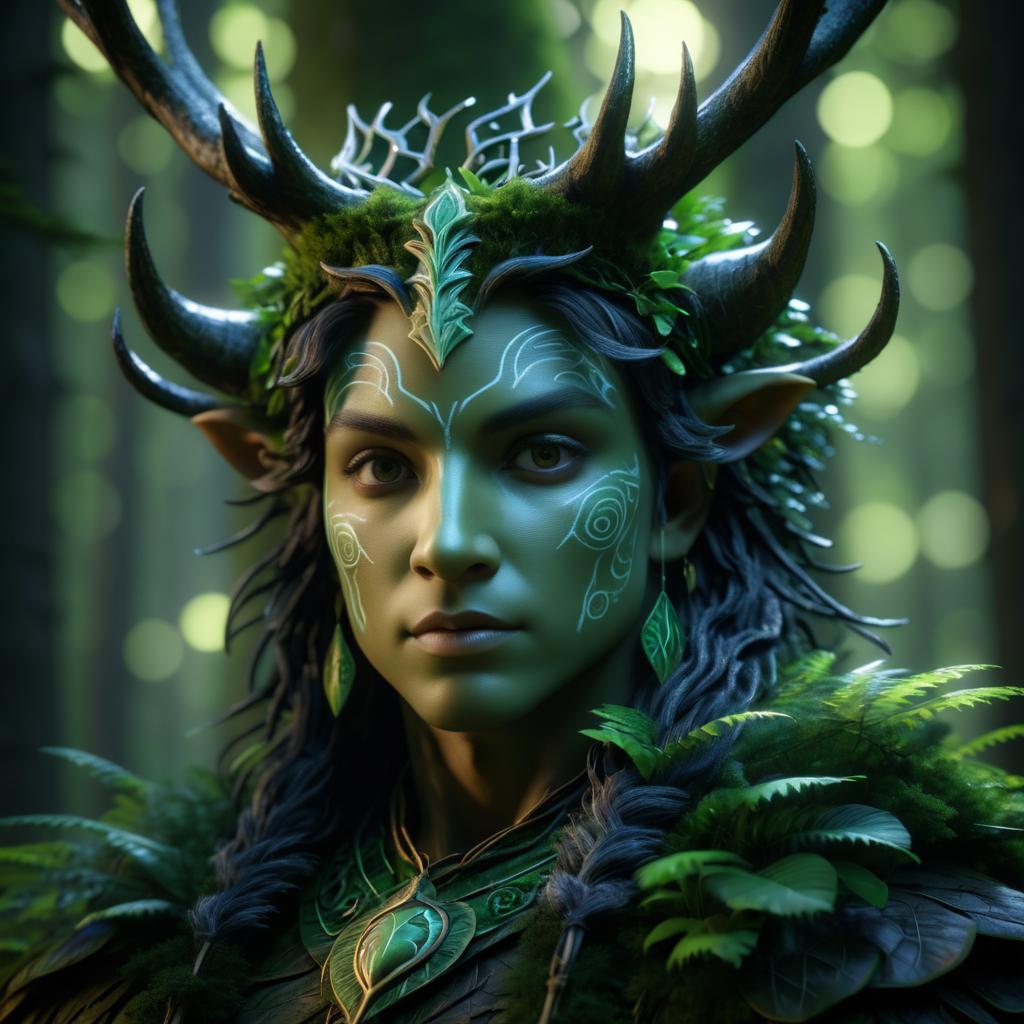 Intricate Portrait of a Forest Guardian