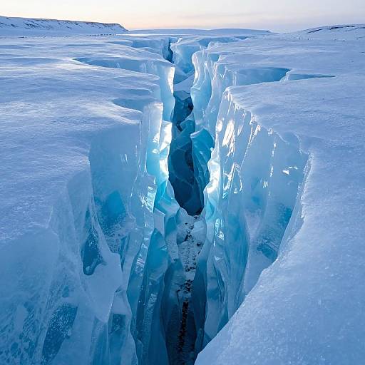 Ethereal Luminous Frozen Crevasse