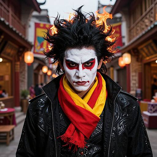 Fierce Urban Warrior with Cultural Flair