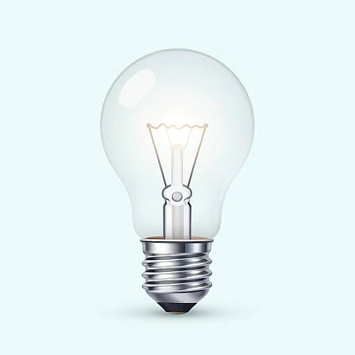 Modern Silver Lightbulb Innovation Vector