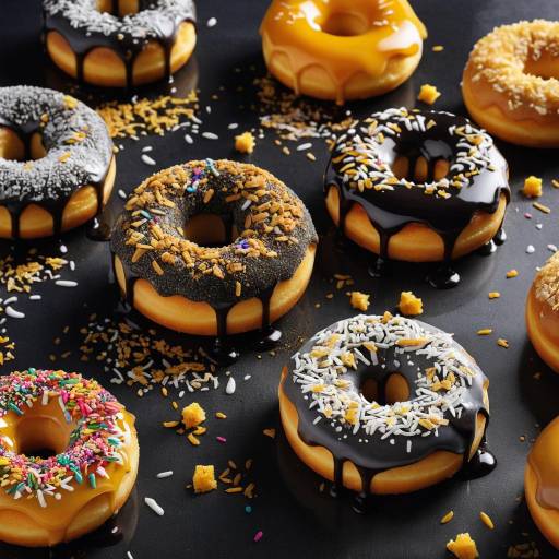 Indulgent Midnight Pastries with Sprinkles Indulgent Midnight Pastries with Sprinkles