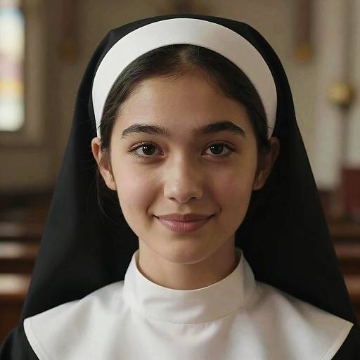 Cinematic Portrait of a Mysterious Nun