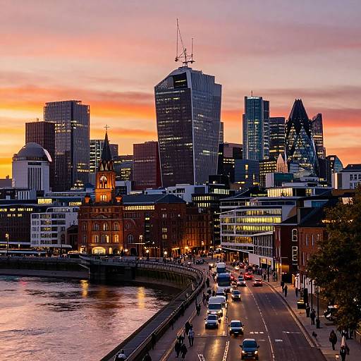 Santander Cityscape at Sunset
