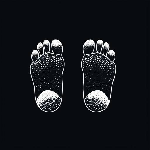 Minimalist Penguin Feet Vector