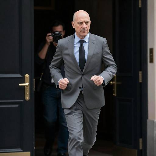 Urgent Escape Through Dimly Lit Doorway