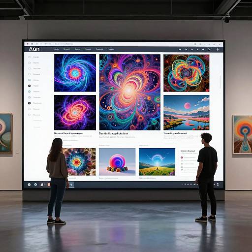 Interactive AI Art Gallery Experience