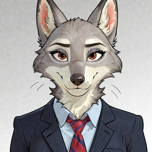 Expressive Female Wolf in Ninja Suit