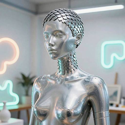 Cyberpunk Palladium-Chromed Humanoid Artist