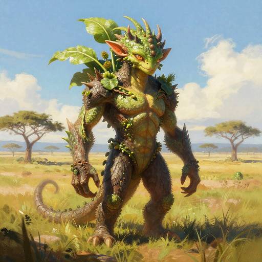 Sunlit Plant Guardian of the Savannah