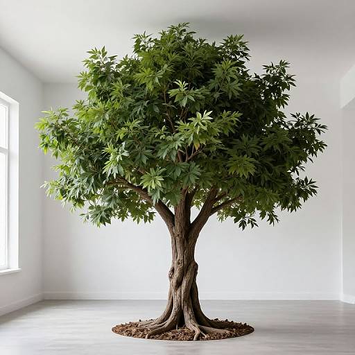 Ceiling-Hung Indoor Tree Idea