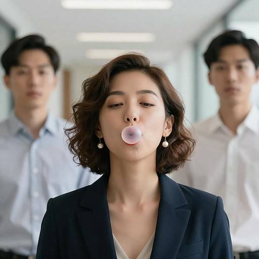 Fun Office Portrait: Bubblegum and Style