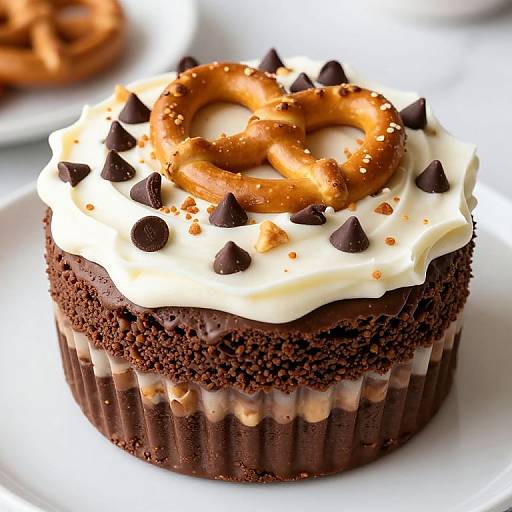 Chocolate Peanut Butter Pretzel Cake