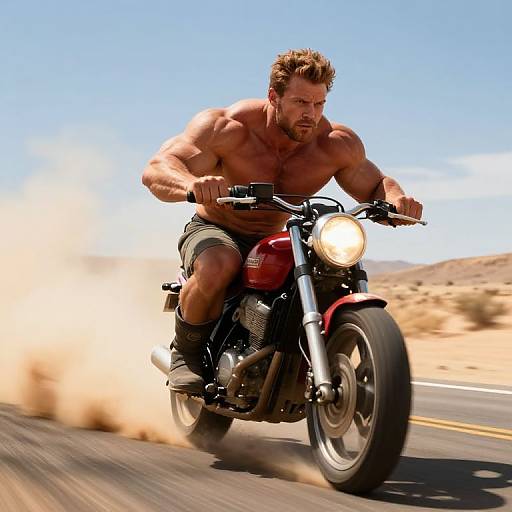 Giga Chad Motorcycle Desert Race