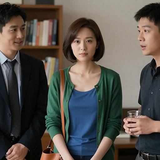 Casual Indoor Gathering: Three Personalities