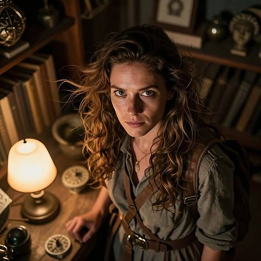 Enigmatic Female Archaeologist Portrait