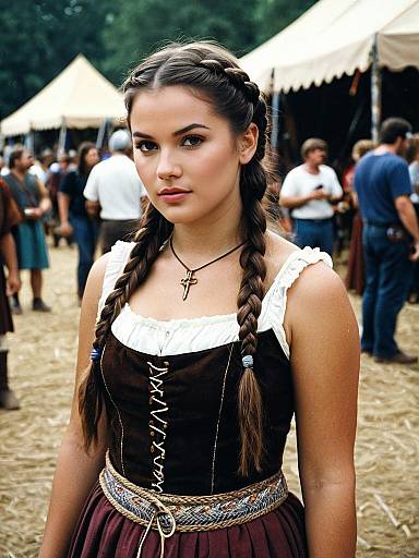 Young Woman in Renaissance Festival Costume