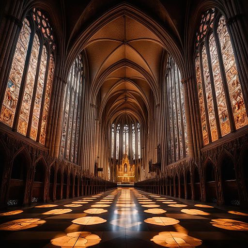 Ethereal Glow in Cathedral Interior