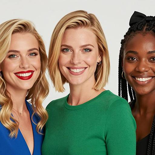 Close-Up Portrait of Four Smiling Women