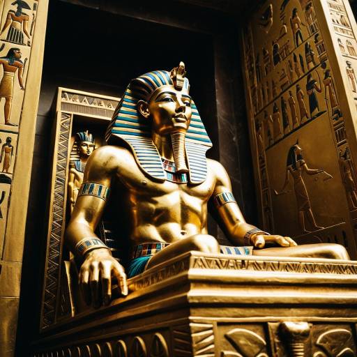 Pharaoh Emerges from Golden Sarcophagus