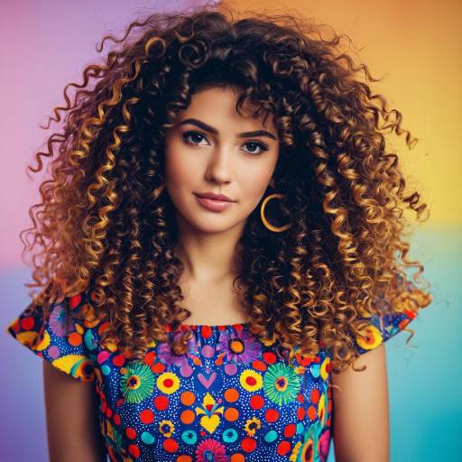 Vibrant 80s Cosplay with Curly Hair
