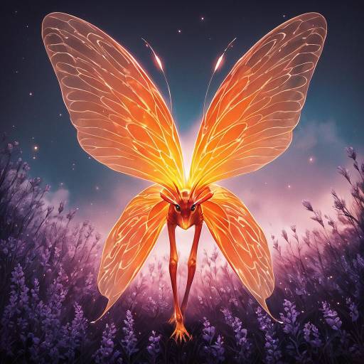 Vibrant Firefly and Floral Acrylic Painting Vibrant Firefly and Floral Acrylic Painting