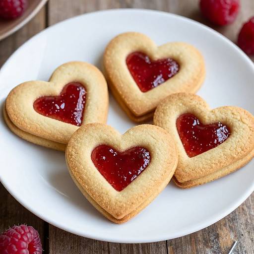 Linzer Cookie Hearts with Jam