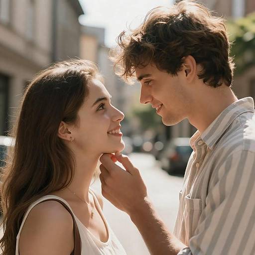 Intimate Young Couple in Soft Light