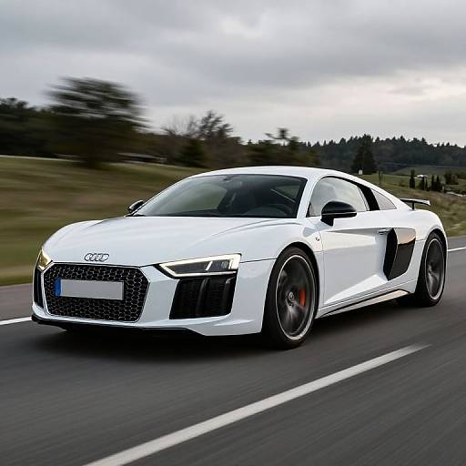 2017 White Audi R8 V10 Wallpaper