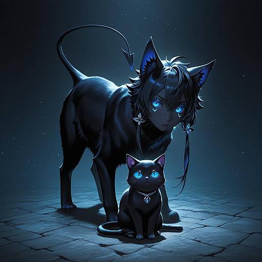 Illustration of Grim (twisted wonderland), twisted wonderland in the style of Soejima shigenori