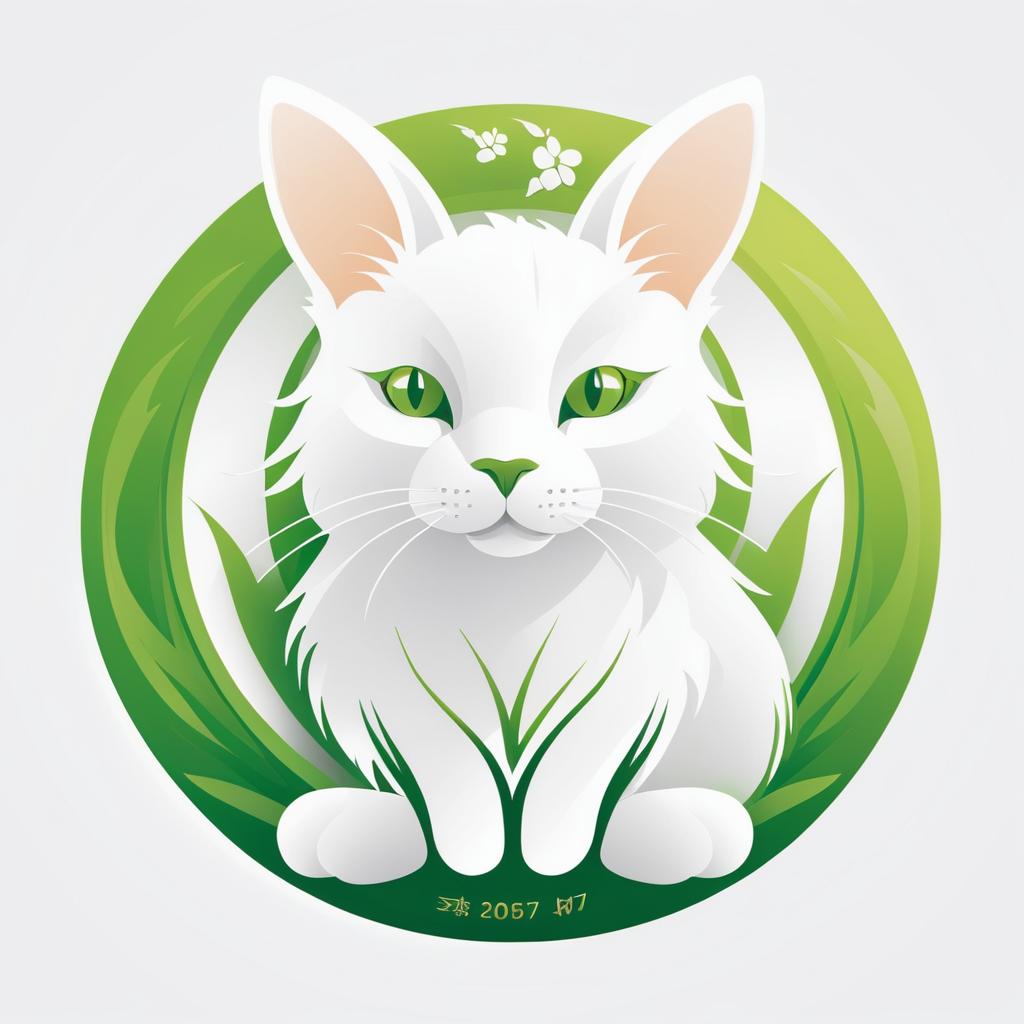 2023 Rabbit Emblem with Elegant Cat Design