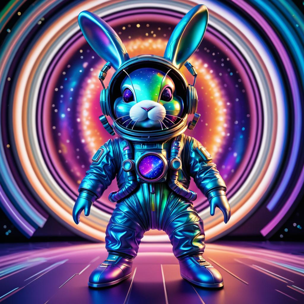 Psychedelic Space Explorer Bunny Photography