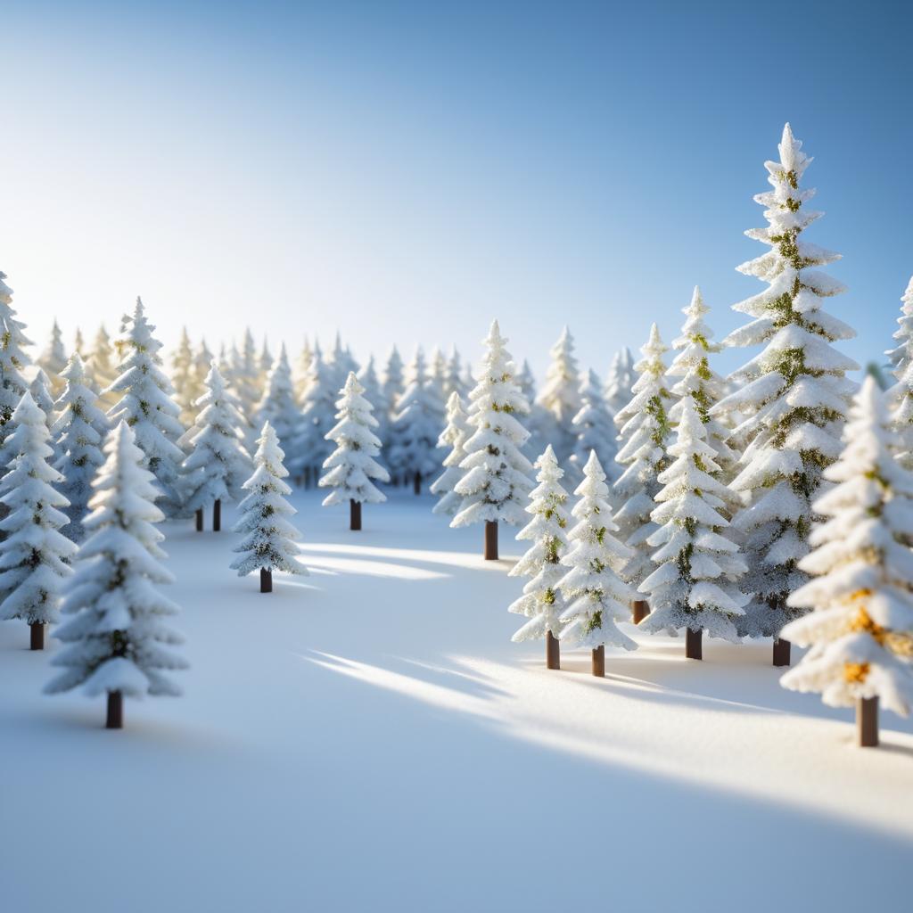 Miniature Winter Forest Stop-Motion Scene