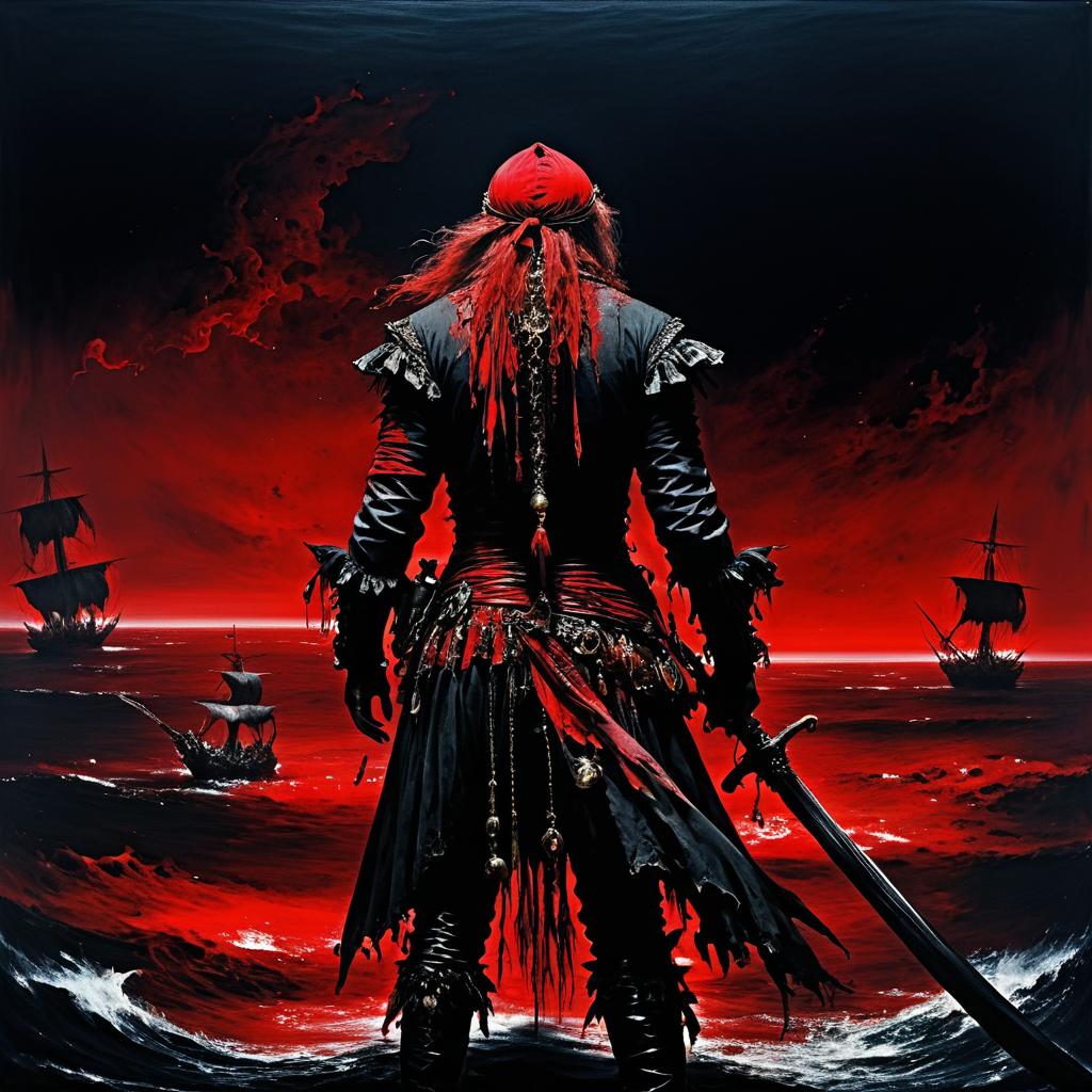 Pirate in Crimson Sea of Corpses