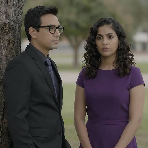 Serious Outdoor Portrait of Two Individuals