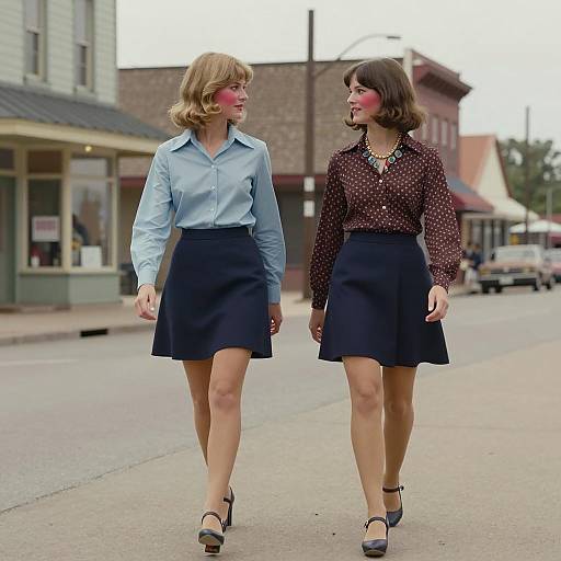 Chic 1970s Women’s Fashion in Town