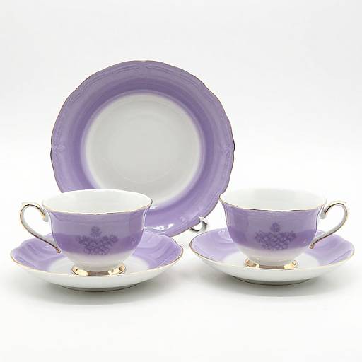 Elegant Mauve Manor Teacup Set