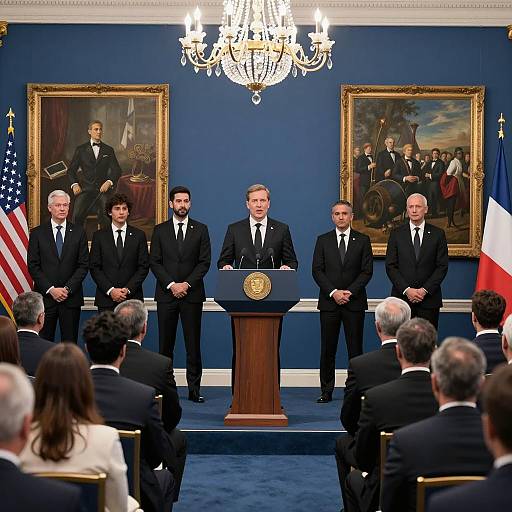 Formal Press Conference with Political Delegates