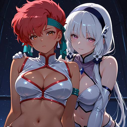 Illustration of Kei (dirty pair), dirty pair in the style of Maromi (am97)