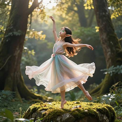 Twink Elf Dancing in Magical Glade