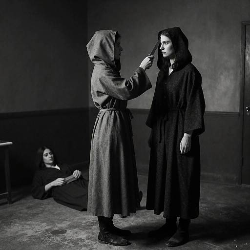 Tension in Shadows: A Dark Encounter