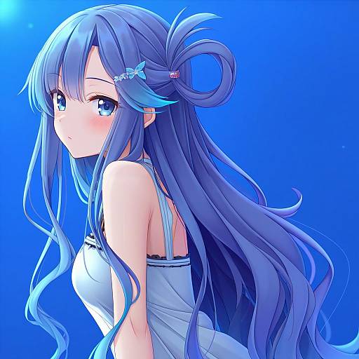 Illustration of Asari nanami, idolmaster in the style of Yoye (pastel white)