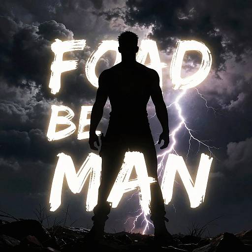 Bold Calligraphy with Storm Silhouette