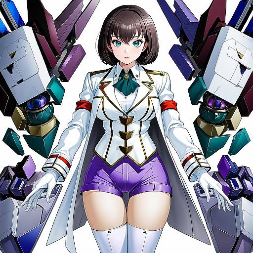 Illustration of Mujina, gridman universe in the style of Inuzumi masaki