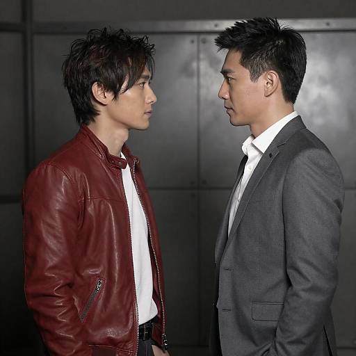 Two Men Face-Off in Industrial Setting