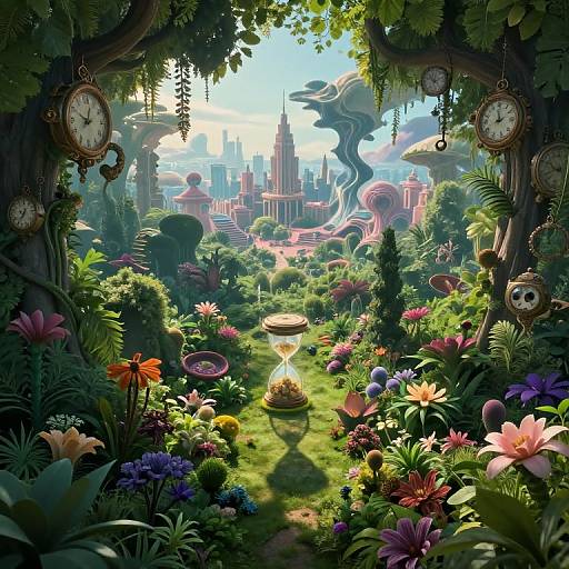 Surreal Aerial Garden Dreamscape