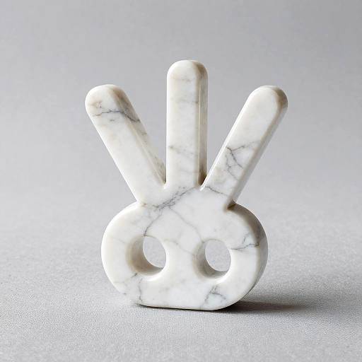 Marble Peace Sign Minimalist Design