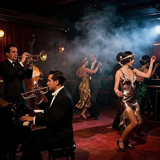 1924 Jazz Club Vibrant Interior