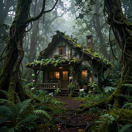 Fantasy Herbalist House in Swamp