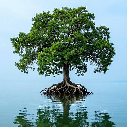 Majestic Tree Over Tranquil Water